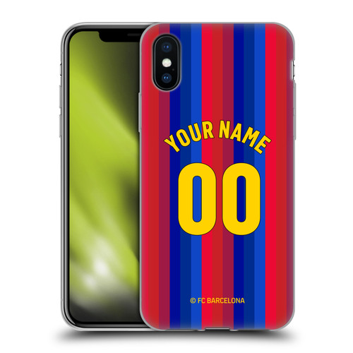 Custom Customised Personalised FC Barcelona 2026/27 Crest Kit Home Soft Gel Case for Apple iPhone X / iPhone XS