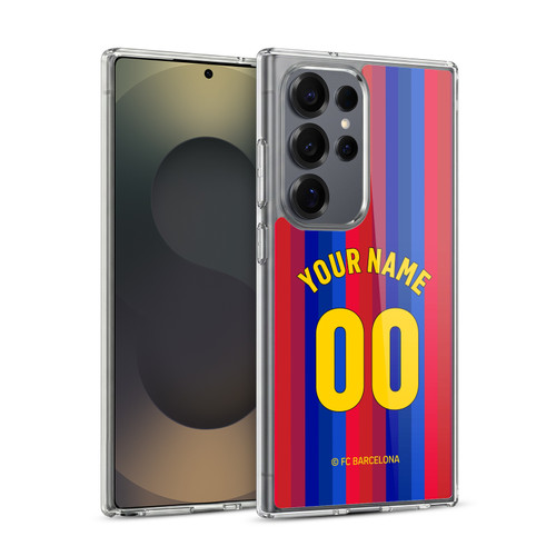Custom Customised Personalised FC Barcelona 2026/27 Crest Kit Home Soft Gel Case for Samsung Galaxy S25 Ultra