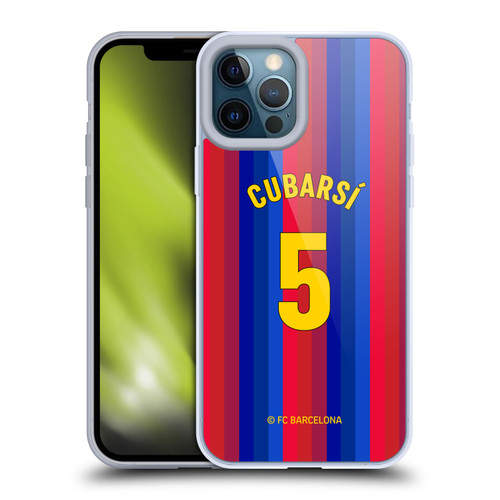 FC Barcelona 2026/27 Players Home Kit Pau Cubarsí Soft Gel Case for Apple iPhone 12 Pro Max & MagSafe