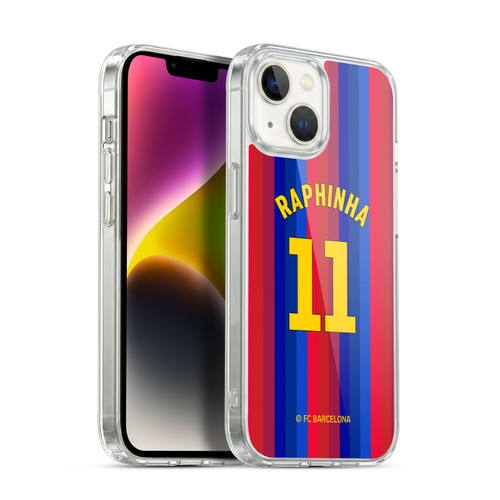 FC Barcelona 2026/27 Players Home Kit Raphinha Soft Gel Case for Apple iPhone 14