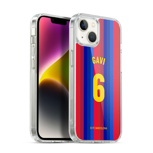 FC Barcelona 2026/27 Players Home Kit Gavi Soft Gel Case for Apple iPhone 14 Plus & MagSafe