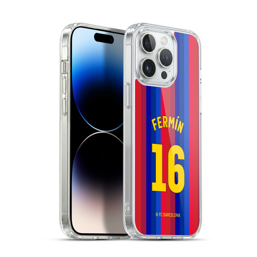 FC Barcelona 2026/27 Players Home Kit Fermín López Soft Gel Case for Apple iPhone 14 Pro Max & MagSafe