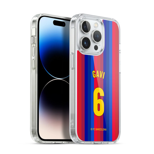 FC Barcelona 2026/27 Players Home Kit Gavi Soft Gel Case for Apple iPhone 14 Pro & MagSafe