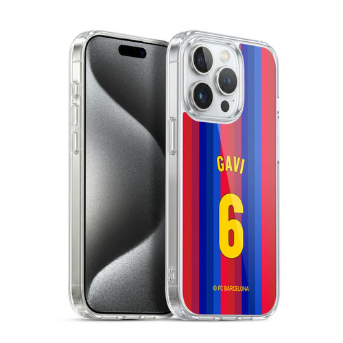 FC Barcelona 2026/27 Players Home Kit Gavi Soft Gel Case for Apple iPhone 15 Pro & MagSafe