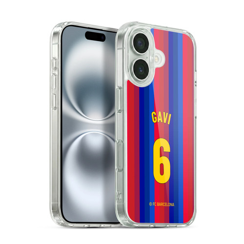 FC Barcelona 2026/27 Players Home Kit Gavi Soft Gel Case for Apple iPhone 16 & MagSafe