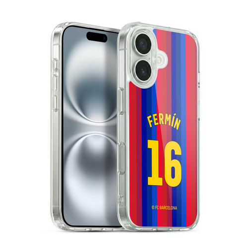 FC Barcelona 2026/27 Players Home Kit Fermín López Soft Gel Case for Apple iPhone 16 & MagSafe