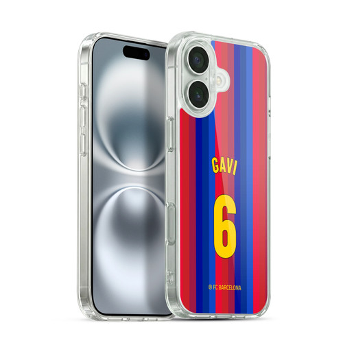 FC Barcelona 2026/27 Players Home Kit Gavi Soft Gel Case for Apple iPhone 16 Plus & MagSafe