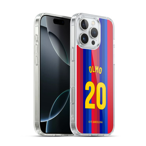 FC Barcelona 2026/27 Players Home Kit Dani Olmo Soft Gel Case for Apple iPhone 16 Pro Max & MagSafe