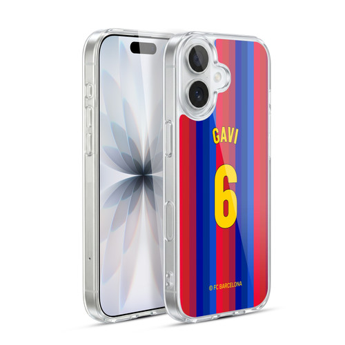 FC Barcelona 2026/27 Players Home Kit Gavi Soft Gel Case for Apple iPhone 17