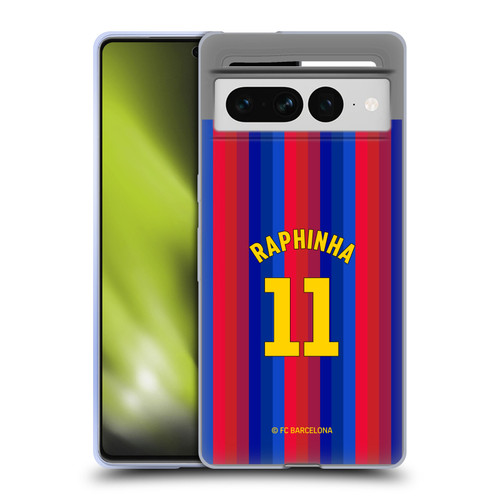 FC Barcelona 2026/27 Players Home Kit Raphinha Soft Gel Case for Google Pixel 7 Pro