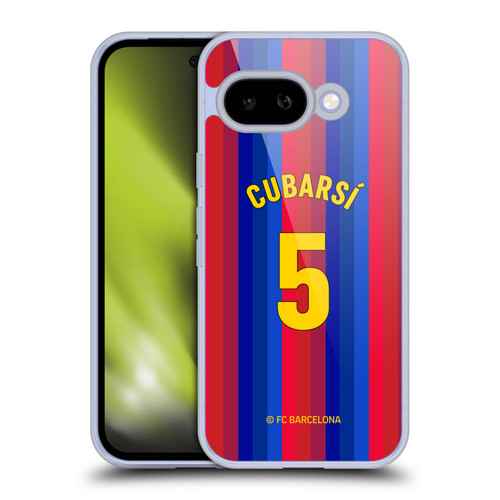 FC Barcelona 2026/27 Players Home Kit Pau Cubarsí Soft Gel Case for Google Pixel 9A
