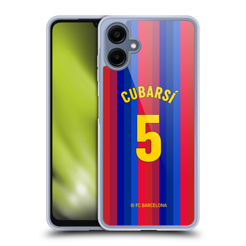 FC Barcelona 2026/27 Players Home Kit Pau Cubarsí Soft Gel Case for Samsung Galaxy A06 4G / 5G