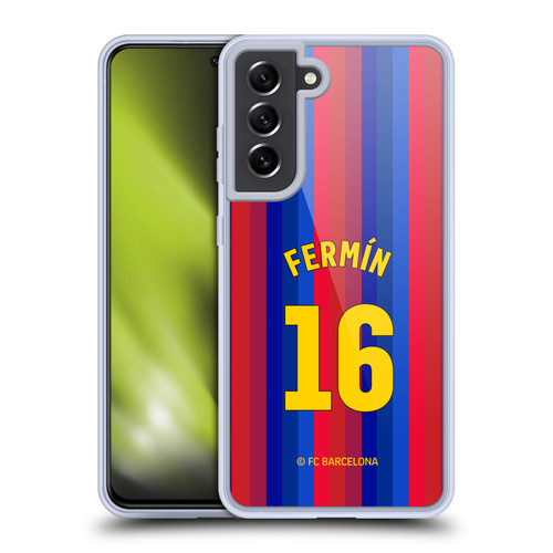 FC Barcelona 2026/27 Players Home Kit Fermín López Soft Gel Case for Samsung Galaxy S21 FE 5G & MagSafe