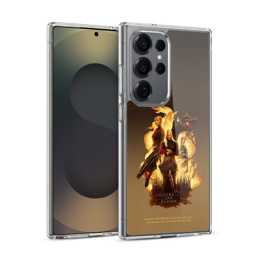 House Of The Dragon: Television Series Art Fire And Blood Soft Gel Case for Samsung Galaxy S25 Ultra & MagSafe