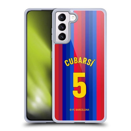 FC Barcelona 2026/27 Players Home Kit Pau Cubarsí Soft Gel Case for Samsung Galaxy S21+ 5G & MagSafe