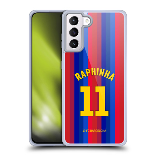 FC Barcelona 2026/27 Players Home Kit Raphinha Soft Gel Case for Samsung Galaxy S21+ 5G & MagSafe