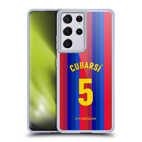FC Barcelona 2026/27 Players Home Kit Pau Cubarsí Soft Gel Case for Samsung Galaxy S21 Ultra 5G & MagSafe