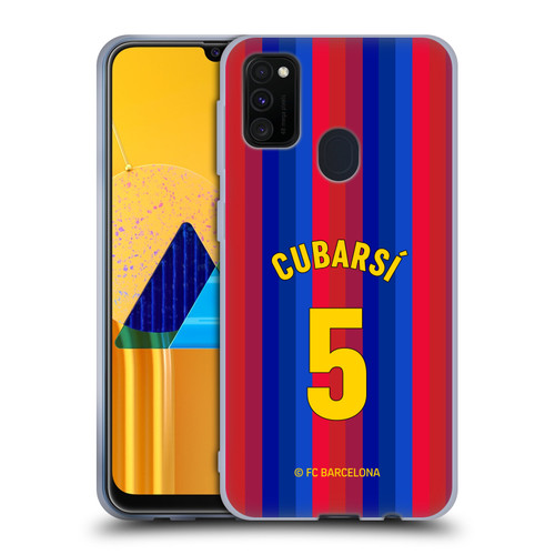 FC Barcelona 2026/27 Players Home Kit Pau Cubarsí Soft Gel Case for Samsung Galaxy M30s (2019)/M21 (2020)