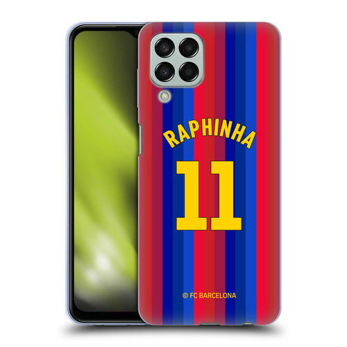 FC Barcelona 2026/27 Players Home Kit Raphinha Soft Gel Case for Samsung Galaxy M33 (2022)