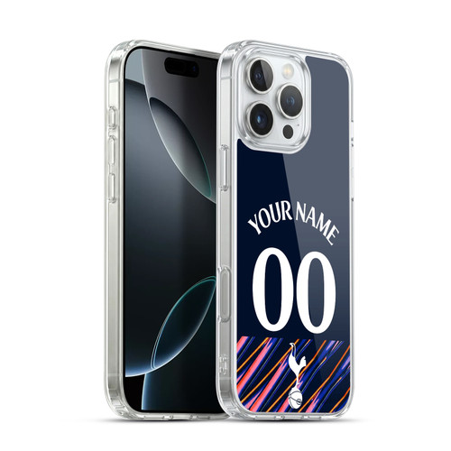 Custom Customised Personalised Tottenham Hotspur F.C. 2026/27 Badge Kit Away Soft Gel Case for Apple iPhone 16 Pro Max & MagSafe