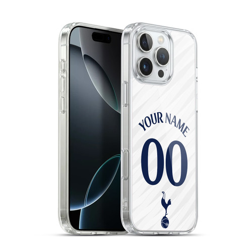 Custom Customised Personalised Tottenham Hotspur F.C. 2026/27 Badge Kit Home Soft Gel Case for Apple iPhone 16 Pro Max & MagSafe