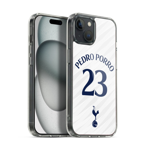 Tottenham Hotspur F.C. 2026/27 Players Home Kit 1st Group Pedro Porro Soft Gel Case for Apple iPhone 15 Plus & MagSafe