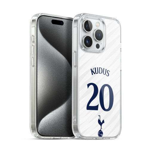 Tottenham Hotspur F.C. 2026/27 Players Home Kit 1st Group Mohammed Kudus Soft Gel Case for Apple iPhone 15 Pro & MagSafe