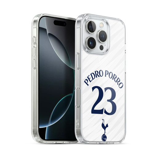 Tottenham Hotspur F.C. 2026/27 Players Home Kit 1st Group Pedro Porro Soft Gel Case for Apple iPhone 16 Pro & MagSafe
