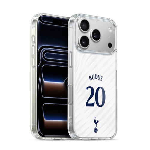 Tottenham Hotspur F.C. 2026/27 Players Home Kit 1st Group Mohammed Kudus Soft Gel Case for Apple iPhone 17 Pro