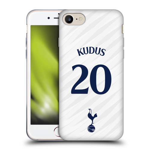 Tottenham Hotspur F.C. 2026/27 Players Home Kit 1st Group Mohammed Kudus Soft Gel Case for Apple iPhone 7 / 8 / SE 2020 & 2022 & MagSafe