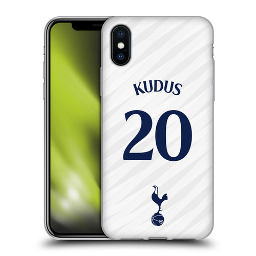 Tottenham Hotspur F.C. 2026/27 Players Home Kit 1st Group Mohammed Kudus Soft Gel Case for Apple iPhone X / iPhone XS & MagSafe
