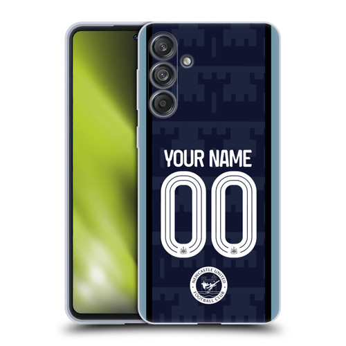 Custom Customised Personalised Newcastle United Football Club 2026/27 Crest Away Soft Gel Case for Samsung Galaxy M55 5G