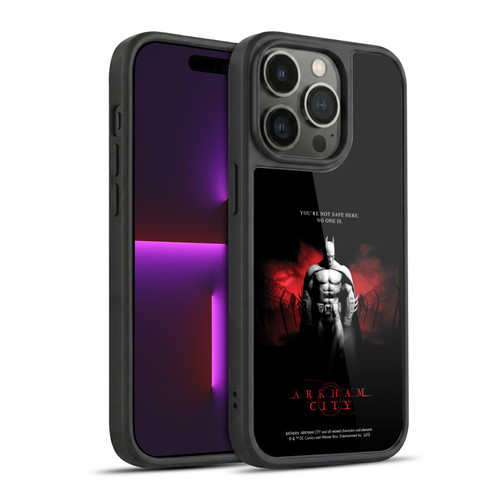 Batman Arkham City Graphics Batman Not Safe Here Gel Armour Case For Apple iPhone 14 Pro