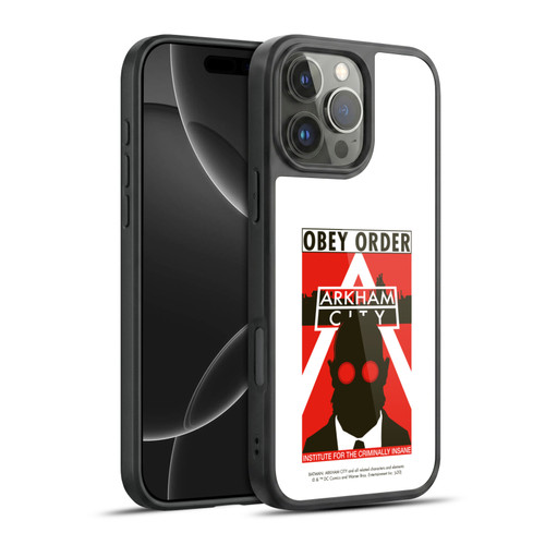 Batman Arkham City Graphics Hugo Strange Obey Order Gel Armour Case For Apple iPhone 16 Pro Max