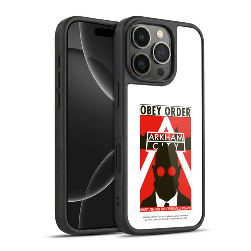 Batman Arkham City Graphics Hugo Strange Obey Order Gel Armour Case For Apple iPhone 16 Pro