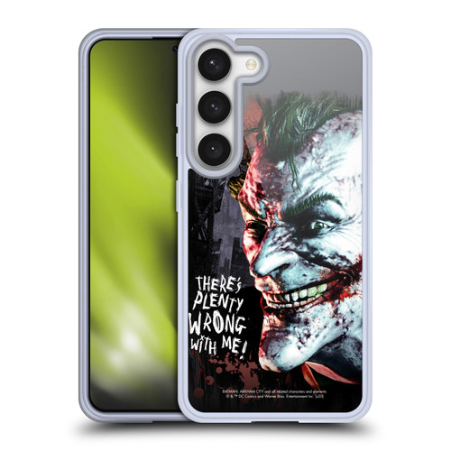 Batman Arkham City Graphics Joker Wrong With Me Soft Gel Case for Samsung Galaxy S23 5G & MagSafe