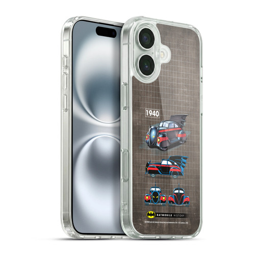 Batman DC Comics Batmobile History 1940 Comics Soft Gel Case for Apple iPhone 16 Plus & MagSafe