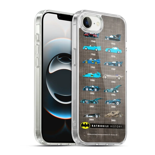 Batman DC Comics Batmobile History Evolution Soft Gel Case for Apple iPhone 16e / Apple iPhone 17e & MagSafe