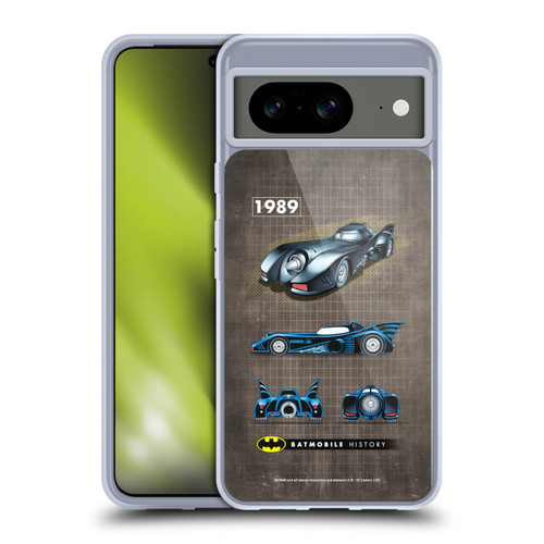 Batman DC Comics Batmobile History 1989 Movie Soft Gel Case for Google Pixel 8