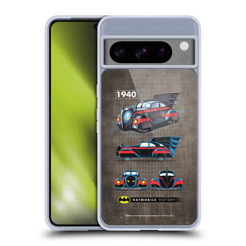 Batman DC Comics Batmobile History 1940 Comics Soft Gel Case for Google Pixel 8 Pro