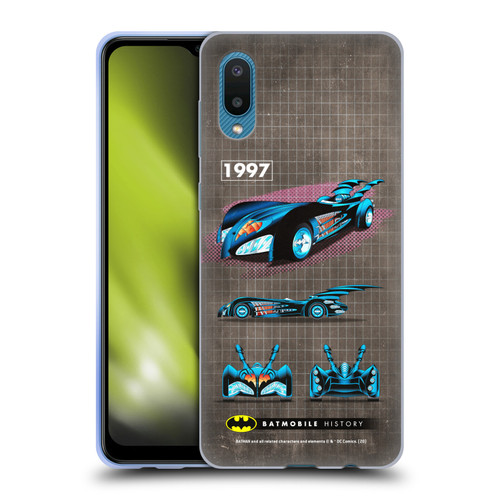 Batman DC Comics Batmobile History 1997 Movie Soft Gel Case for Samsung Galaxy A02/M02 (2021)