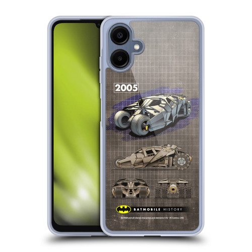 Batman DC Comics Batmobile History 2005 Dark Knight Trilogy Soft Gel Case for Samsung Galaxy A06 4G / 5G