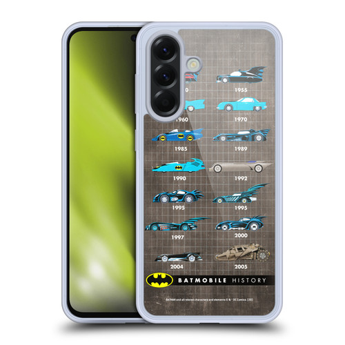 Batman DC Comics Batmobile History Evolution Soft Gel Case for Samsung Galaxy A56 5G