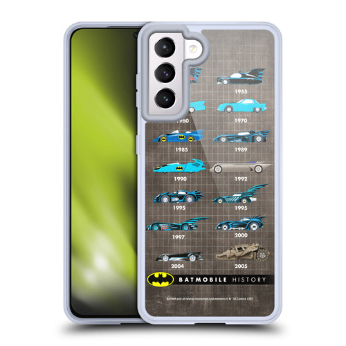 Batman DC Comics Batmobile History Evolution Soft Gel Case for Samsung Galaxy S21 5G & MagSafe