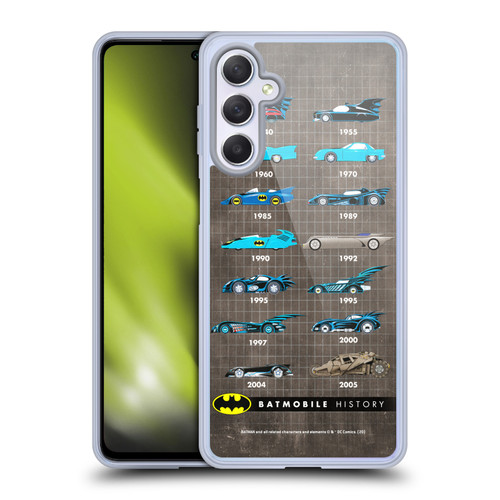 Batman DC Comics Batmobile History Evolution Soft Gel Case for Samsung Galaxy M54 5G