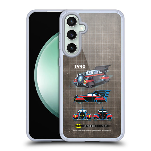 Batman DC Comics Batmobile History 1940 Comics Soft Gel Case for Samsung Galaxy S23 FE 5G & MagSafe