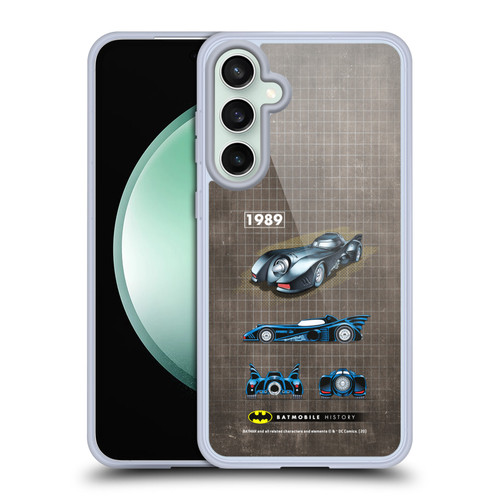 Batman DC Comics Batmobile History 1989 Movie Soft Gel Case for Samsung Galaxy S23 FE 5G & MagSafe