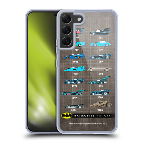 Batman DC Comics Batmobile History Evolution Soft Gel Case for Samsung Galaxy S22+ 5G & MagSafe