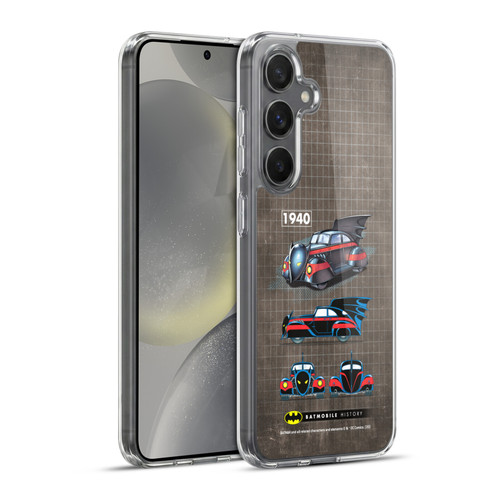 Batman DC Comics Batmobile History 1940 Comics Soft Gel Case for Samsung Galaxy S24+ 5G & MagSafe