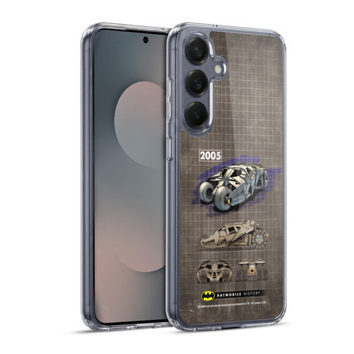 Batman DC Comics Batmobile History 2005 Dark Knight Trilogy Soft Gel Case for Samsung Galaxy S25+ & MagSafe
